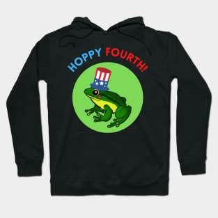 Hoppy Fourth 4th of July Independence Day Patriotic Frog Toad Lover USA Gifts Hoodie